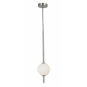 Baton - 12W 1 LED Orb Pendant-25.7 Inches Tall and 6 Inches Wide
