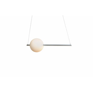 Orb - 30W 1 LED Linear Bar Pendant with Up-Down Illumination-11 Inches Tall and 11 Inches Wide