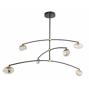 Athena - 36W 6 LED Pendant-26 Inches Tall and 65 Inches Wide