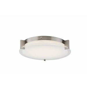 Matrix - 44W 2 LED Flat Round Low Profile Flush Mount-2 Inches Tall and 11.8 Inches Wide