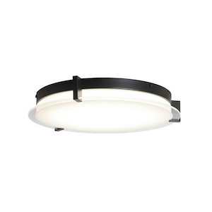 Matrix - 30W 1 LED Flat Round Low Profile Flush Mount-2 Inches Tall and 13.8 Inches Wide