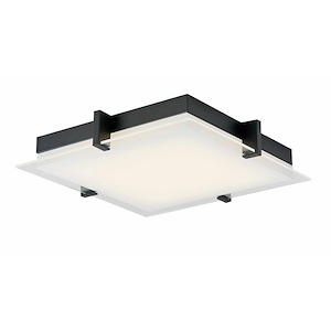 Matrix - 22W 1 LED Flat Square Low Profile Flush Mount-2 Inches Tall and 12.2 Inches Wide