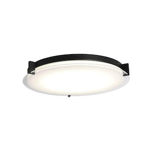 Matrix - 40W 1 LED Flat Round Low Profile Flush Mount-2 Inches Tall and 18 Inches Wide