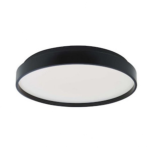 Tambourine - 15W 1 LED Low Profile Flush Mount with Soft Uplight-2.5 Inches Tall and 10.25 Inches Wide