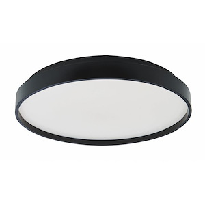 Tambourine - 20W 1 LED Low Profile Flush Mount with Soft Uplight-2.25 Inches Tall and 13 Inches Wide