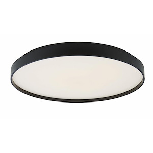 Tambourine - 30W 1 LED Low Profile Flush Mount with Soft Uplight-2.25 Inches Tall and 15 Inches Wide - 1308673