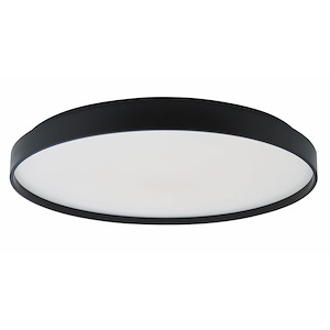 Tambourine - 40W 1 LED Low Profile Flush Mount with Soft Uplight-2.25 Inches Tall and 19 Inches Wide
