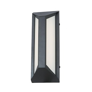 Trix - 15W 1 LED Angled Side Light Wall Mount-12 Inches Tall and 4.5 Inches Wide
