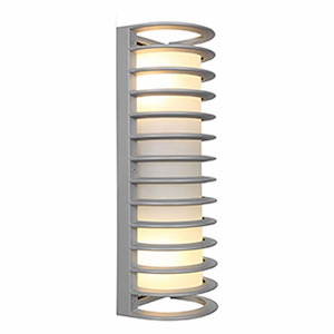 Bermuda-Two Light Outdoor Ribbed Bulkhead Wall Light-6 Inches Wide by 16.75 Inches Tall - 758354