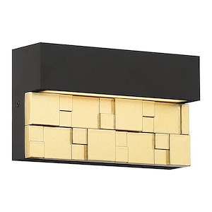 Grid-Outdoor Wall Sconce In Transitional Style-7.5 Inches Wide By 4.5 Inches Tall