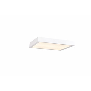 Ulko-15W 1 LED Outdoor Square Medium Flush Mount in Contemporary Style-7 Inches Wide by 1 Inches Tall