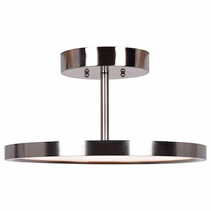 Sphere-28W 1 Led Semi-Flush Mount In Contemporary Style-15 Inches Wide By 7.75 Inches Tall