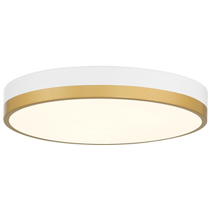 Coco - 30W 1 LED Flush Mount-3 Inches Tall and 15 Inches Wide