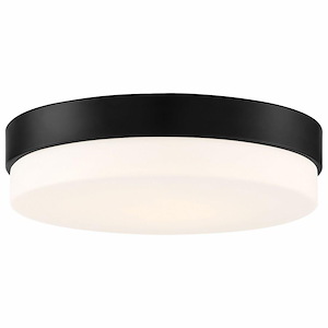Roma - 30W 1 LED Small Flush Mount In Contemporary Style-3 Inches Tall and 11 Inches Wide