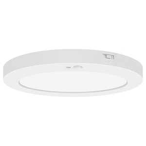 Modplus-Round Motion Sensor Flush Mount In Transitional Style-9 Inches Wide By 0.75 Inches Tall