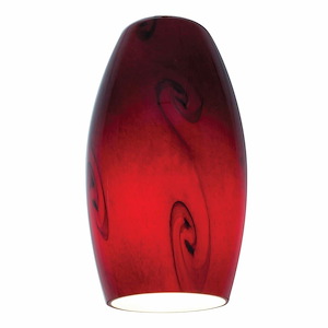 Merlot-Glass Pendant Shade-3.5 Inches Wide By 8 Inches Tall