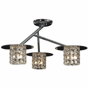 Prizm-Three Light Semi-Flush Mount-20 Inches Wide by 11 Inches Tall