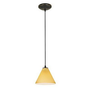 Martini-11W 1 LED Cord Pendant-7 Inches Wide by 6 Inches Tall