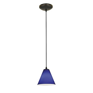 Martini-11W 1 LED Cord Pendant-7 Inches Wide by 6 Inches Tall