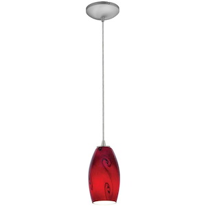 Merlot-11W 1 LED Cord Pendant-3.5 Inches Wide by 8 Inches Tall - 520746