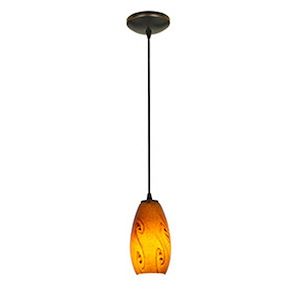 Merlot-11W 1 LED Cord Pendant-3.5 Inches Wide by 8 Inches Tall - 520746
