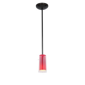 Ami-One Light Pendant with Round Canopy-4.5 Inches Wide by 10 Inches Tall - 1020759