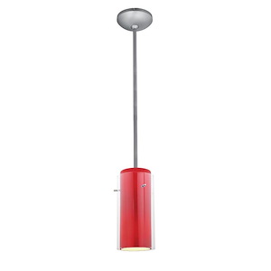 Ami-One Light Pendant with Round Canopy-4.75 Inches Wide by 14 Inches Tall