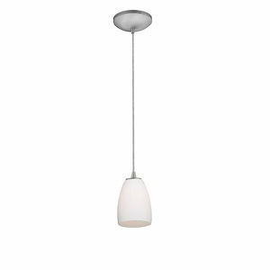 Sydney-One Light Cone Pendant (Cord Hung)-4.5 Inches Wide by 10 Inches Tall