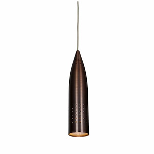 Odyssey-5.5W 1 LED Bullet Pendant Excluding Canopy-2 Inches Wide by 9.25 Inches Tall