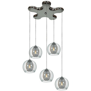 Aeria-Five Light Pendant-14 Inches Wide By 4 Inches Tall