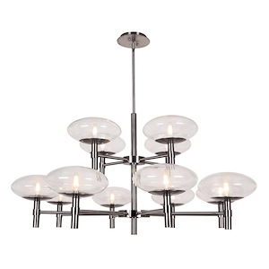 Grand-48W 12 Led Round Chandelier In Contemporary Style-42 Inches Wide By 22 Inches Tall
