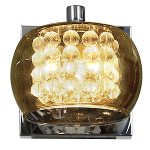 Glam-1 Light Wall Sconce-Vanity Light-4.75 Inches Wide By 4.75 Inches Tall
