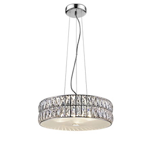 Magari-27.5W 1 Led Small Crystal Pendant-15 Inches Wide By 5.1 Inches Tall
