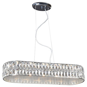 Magari-25W 1 Led Small Oblong Crystal Pendant-8.88 Inches Wide By 8.5 Inches Tall - 758646