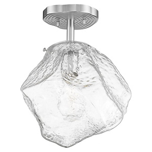 Boulder-Semi Flush In Transitional Style-10 Inches Wide By 13.25 Inches Tall