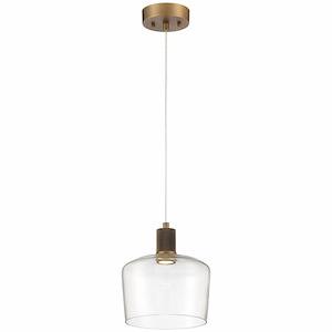 Port Nine - 9W 1 LED Pendant In Transitional Style-9.25 Inches Tall and 9 Inches Wide - 1265423