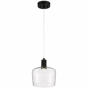Port Nine - 9W 1 LED Pendant In Transitional Style-9.25 Inches Tall and 9 Inches Wide