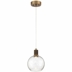 Port Nine - 9W 1 LED Pendant In Transitional Style-9.5 Inches Tall and 7.5 Inches Wide