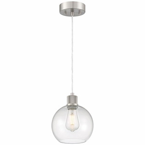 Port Nine - 9W 1 LED Pendant In Transitional Style-9.5 Inches Tall and 7.5 Inches Wide