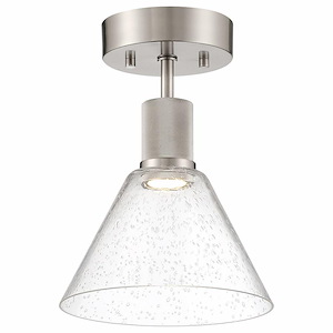Port Nine - 9W 1 LED Semi-Flush Mount In Transitional Style-11 Inches Tall and 8 Inches Wide - 1265454