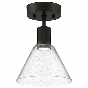 Port Nine - 9W 1 LED Semi-Flush Mount In Transitional Style-11 Inches Tall and 8 Inches Wide - 1265455