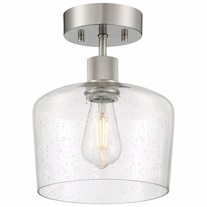 Port Nine - 9W 1 LED Semi-Flush Mount In Transitional Style-11.75 Inches Tall and 9 Inches Wide - 1265463