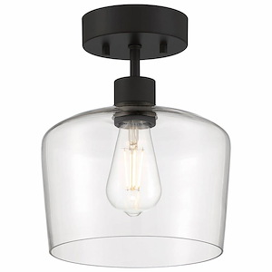 Port Nine - 9W 1 LED Semi-Flush Mount In Transitional Style-11.75 Inches Tall and 9 Inches Wide - 1265464