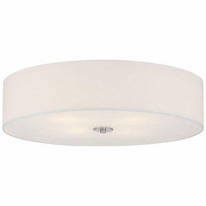 Mid Town - 136W 4 LED Flush Mount In Transitional Style-5.5 Inches Tall and 24 Inches Wide