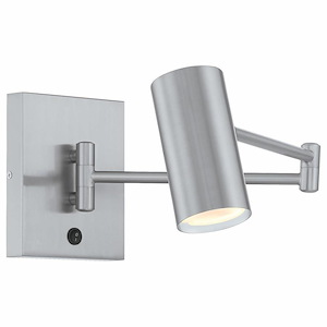 Juhl - 7W 1 LED Swing Arm Reading Light In Contemporary Style-6 Inches Tall and 4.75 Inches Wide