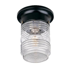 Builders Choice - One Light Outdoor Flush Mount - 4.5 Inches Wide by 6 Inches High