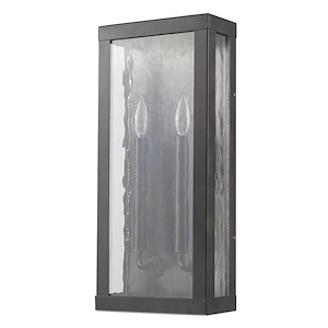 Charleston - Two Light Outdoor Wall Lantern - 8 Inches Wide by 18 Inches High