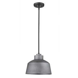 Barnes 1-Light Convertible Pendant in Farmhouse Style - 12 Inches Wide by 10.25 Inches High