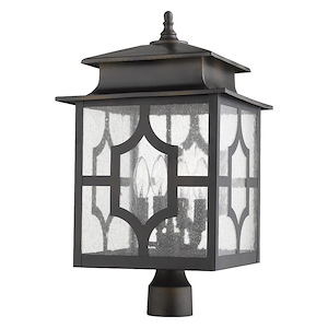 Calvert 4-Light Post Mount Light in Classic Style - 12 Inches Wide by 21.5 Inches High - 883606