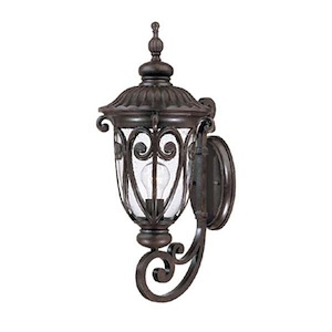 Naples - One Light Outdoor Wall Mount - 9.38 Inches Wide by 22.75 Inches High